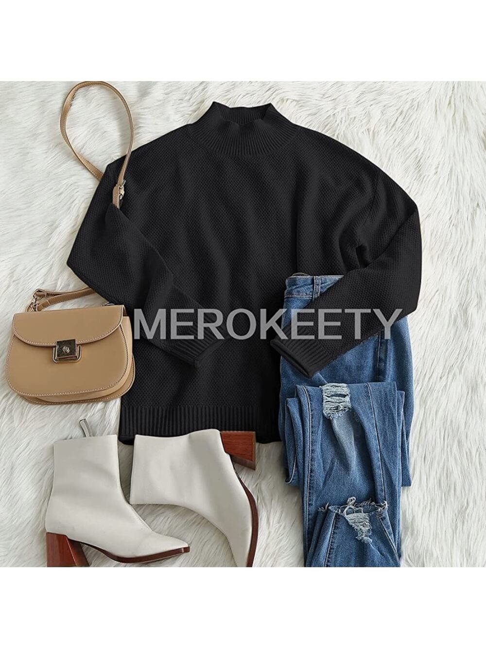Merokeety Mockneck Sweater